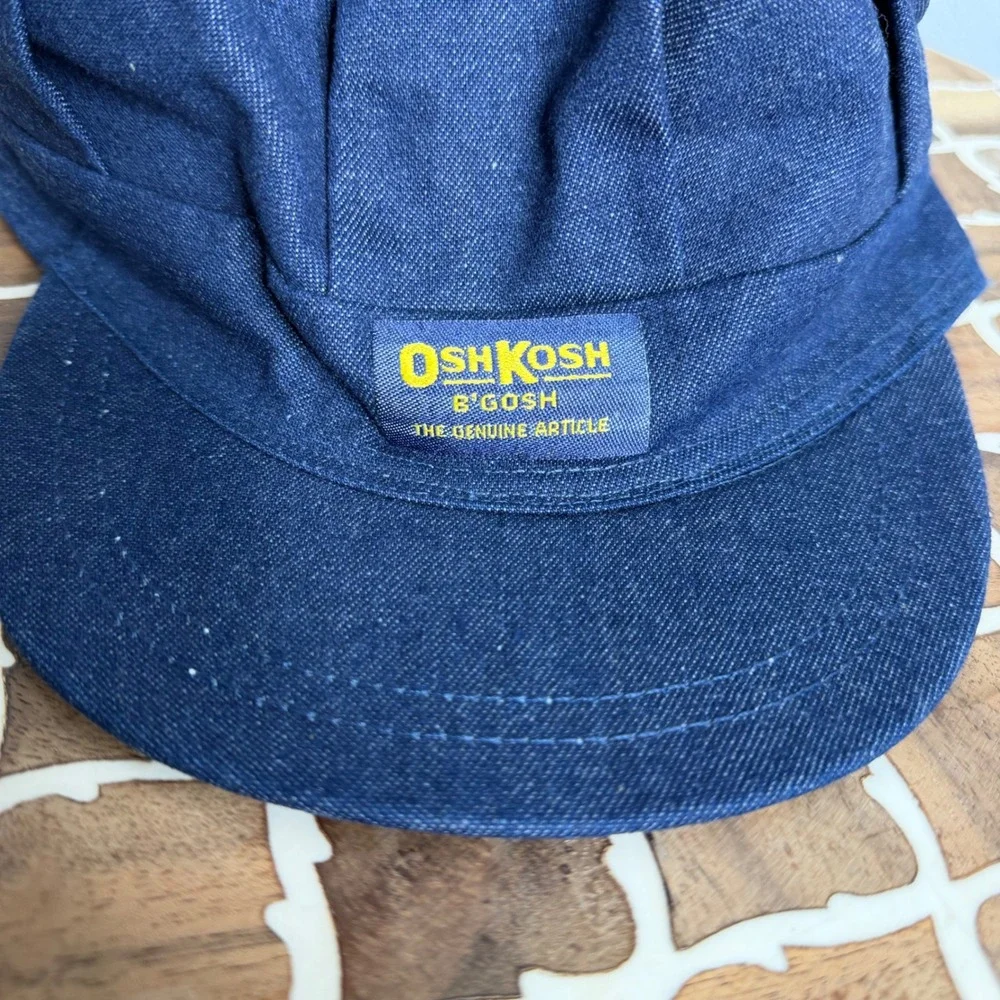 NWT Vintage OshKosh B'Gosh Denim Hat Snap Back Kids Youth‎ Size 2-7 Years USA